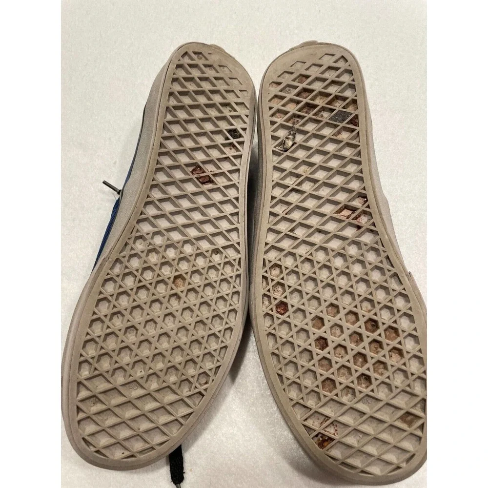 Vans Men's Size 7 Women's 8.5 Blue Low-Top Sneakers Lace Up Canvas‎ Skate Shoes